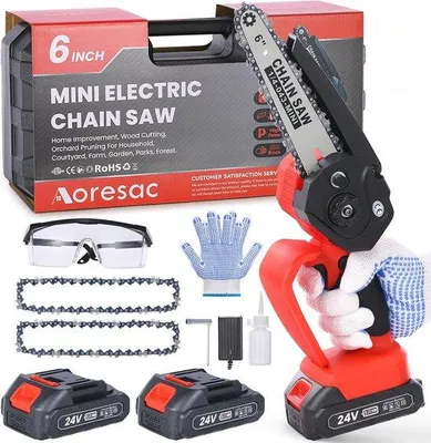 Obrázek produktu pro Mini motorová pila 6 palců pro zahradu a venkov – ergonomická a lehká