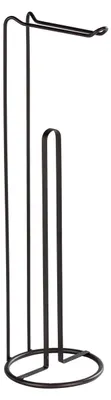 Produktbild von WENKO Stand Toiletten Papier Halter 2 in 1 LUGANO Ersatz Klo Rollen Bad Gäste WC