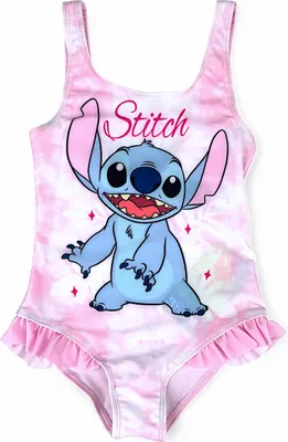 Produktbild von Badeanzug Disney Stitch mit Rüschen Rosa 98-104 cm