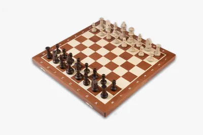 Immagine prodotto di Set di scacchi in legno Staunton con custodia pieghevole