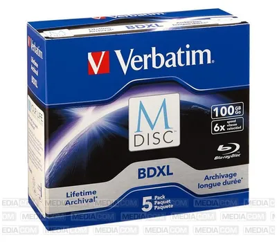 Produktbild von Verbatim BDXL 100GB 4X, 100 GB, BDXL, Jewelcase, 5 Stück(e)