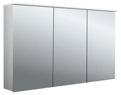Image de emco pure 2 design armoire à glace lumineuse LED avec éclairage de lavabo, 3 portes, 1200x711x185mm, 979705408