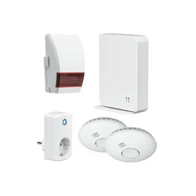 Produktbild von System 700 Brandmeldeset, Rauchwarnmelder, Innensirene, Zentrale
