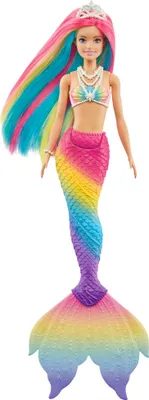 Produktbild von Barbie Dreamtopia Regenbogenzauber Meerjungfrau Puppe mit Farbwechsel
