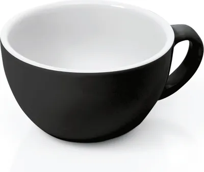 Obrázok produktu pre Šálka na cappuccino, porcelánová, voliteľne s podšálkou/bez podšálky, 0,20 l, čierna : Cappuccino Obertasse Italia čierna, 0,20 l. variant: Cappuccino Obertasse Italia čierna, 0,20 l.