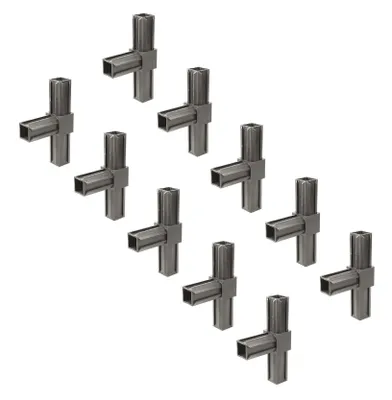 Immagine prodotto di Alberts 859923 Connettore per tubi XD, raccordo a T, plastica, nero, 30 x 30 x 2,0 mm, set da 10