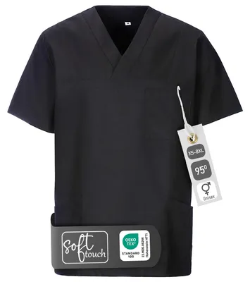 Produktbild von Schlupfkasack, uni, schwarz, XS : XS : schwarz : 50% Baumwolle 50% Polyester
