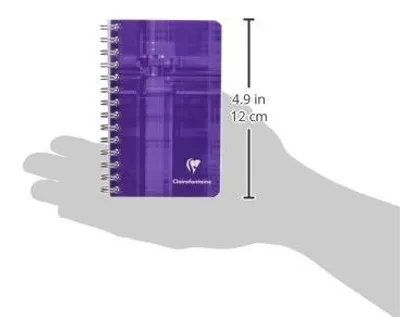 Imagen del producto de Clairefontaine 8582C: Cuaderno de espiral Clairefontaine, 75 x 120 mm, con cuadrícula 5/5