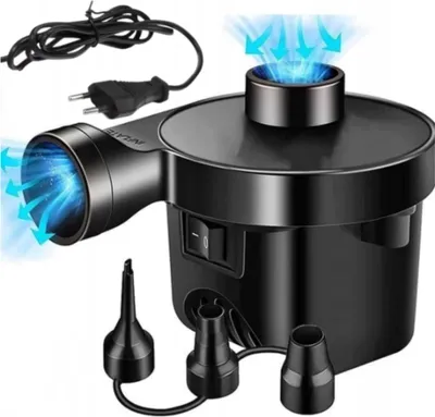Image de Pompe électrique puissante pour matelas de piscine, aspiration d'air, 2 en 1, 12 V/230 V
