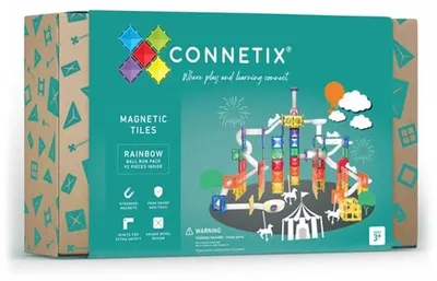 Produktbild von Connetix Magnetkacheln Murmelbahn 92-teilig
