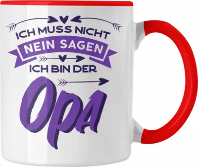 Produktbild von Trendation - Lustige Opa-Tasse Vatertag Bester Opa Geschenkidee (Rot)