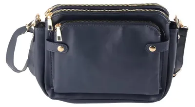 Produktbild von Dreilagige Leder-Schultertasche, Handtasche, Umhängetasche, Clutch