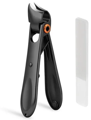 Produktbild von Nagelknipser Set 2-teilig für dicke Nägel, abgewinkeltes Design, schwarz