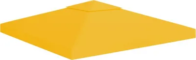 Image de The Living Store Bâche de toit de pavillon avec conduit de cheminée 310 g/m² 3x3 m Jaune