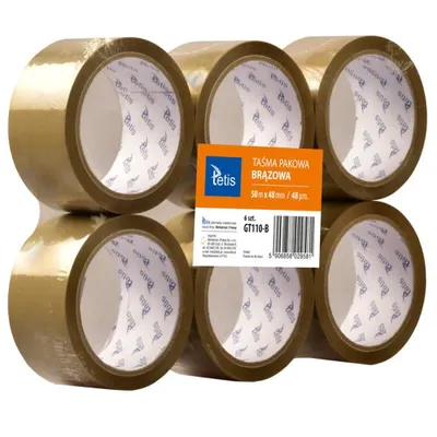 Obrázek produktu pro Tetis Taśma pakowa brązowa 48 mm x 50 m 6 sztuk