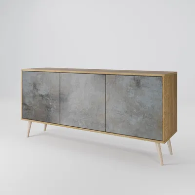 Produktbild von Spacerebels Kommode mit 3 Türen - Sideboard Komodenschrank - Highboard - Kleiderschrank Möbel - Wohnzimmer Schlafzimmer - 57,5×111×42 (HxBxT)