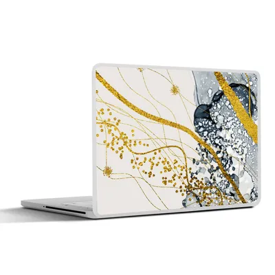 Obrázek produktu pro Nálepka na notebook - 17 palců - Abstraktní - Zlato - Příroda - Umění