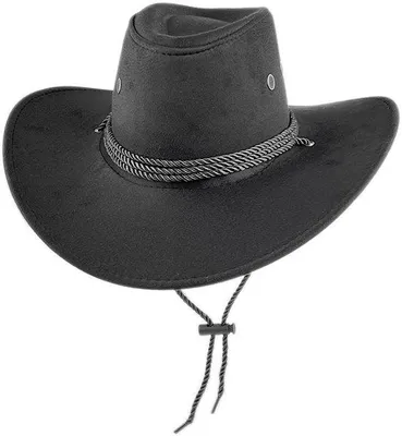 Produktbild von Safari-Hut - Zon- & Regenbeständig - Cowboy-Hut - Wind- und Wetterfest - schwarz - 56-58 cm