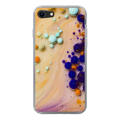 Produktbild von MuchoWow® Handyhülle Schutzhülle Hülle für iPhone 8 Milch - Tinte - Psychedelisch Silikon Softcase Handy Hülle - Schutzhaube