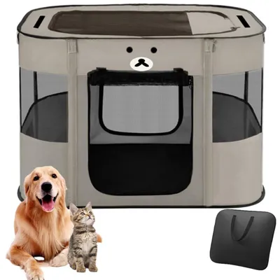 Produktbild von Hundehütte – Transportabel – Faltbarer Tierkäfig – Hundekennel – Katzenhaus – Privatsphäre – 70 x 55 x 45 cm – Tierzelt