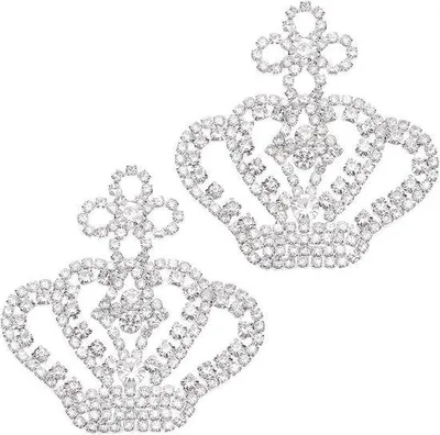 Immagine prodotto di Applicazioni in argento con diamanti da 50x50 mm da cucire