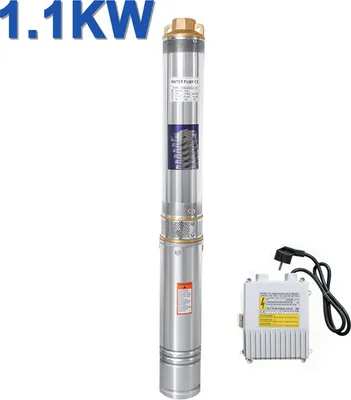 Immagine prodotto di Pompa per pozzi profondi Wolketon Pompa per pozzi compatibile con sabbia Pompa sommergibile automatica da 4 pollici