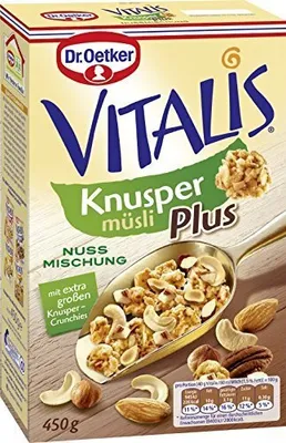 Produktbild von Dr. Oetker Vitalis Knusper Plus Nussmischung 3er Pack