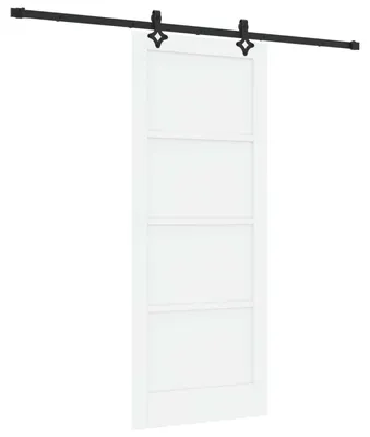 Imagen del producto de vidaXL Puerta corredera ORKDAL, 83 x 202 cm, madera maciza de pino, color blanco