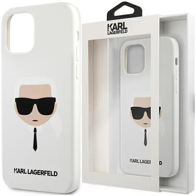 Produktbild von Karl Lagerfeld Klhcp12Sslkhwh Iphone 12 Mini 5.4"" Biały/Weisses Hardcase Silikon Karl`s Kopf