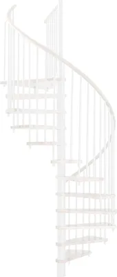 Produktbild von Minka Spindeltreppe Spiral Wood 38 - 305,5cm Geschosshöhe Weiß Weiß 120cm Durchmesser