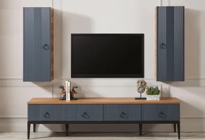 Produktbild von Wohnzimmer Set 2tlg TV-Ständer und 2x Wandschrank sideboard Kommode Designer
