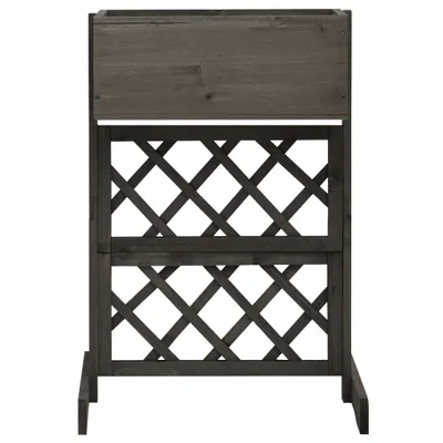 Immagine prodotto di vidaXL Traliccio da giardino con fioriera grigio 45x30x74 cm in legno di abete