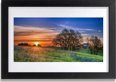 Produktbild von Bild 30x20 MDF-Rahmen Wandkunst Sun Wiesen-Landschaft