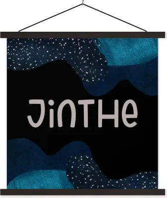 Produktbild von MuchoWow® Textilposter Jinthe - Pastell - Mädchen 120x120 cm mit schwarzem Rahmen - Aufhängungsset