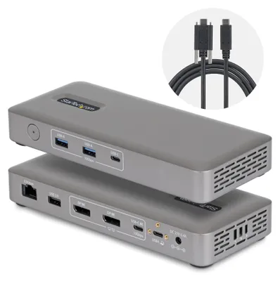 Obrázok produktu pre StarTech.com 208UE-USB4-DOCK, Kábel, USB4, 10,100,1000,2500 Mbit/s, Šedá, 10 Gbit/s, 8K Ultra HD