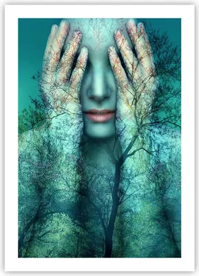 Produktbild von Poster - Poster ohne Rahmen - Frau Natur Grafik - 50x70 cm - Wand Bild - Wanddeko - Wandbilder - Kunstposter - Wandposter - Bilder - Kunstdruck - Wanddekoration - Wandbild - P2XPA50x70-4254
