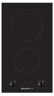 Image de Domino vitrocéramique 29cm 3000w noir - Glem Gas - GTH32K01 -