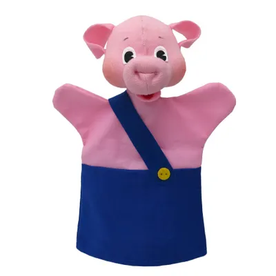 Obrázek produktu pro Ruční maňásek prase 26 cm modrý, 22652B