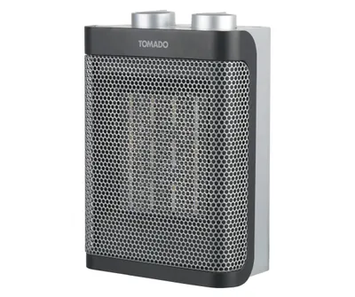 Produktbild von Tomado THC1501B - Keramischer Heizstrahler - 24m² - 1500 Watt - 2 Heizstufen - Schwarz/Grau