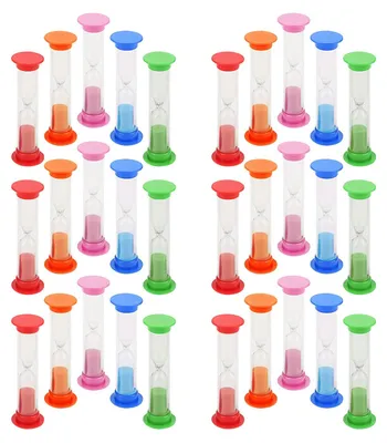 Produktbild von Sanduhr, 2 Minuten – Countdown-Sanduhr – Kunststoff-Sanduhr – Dekoration für Zuhause/Büro – Leicht – Durchmesser: 2,5 cm, Höhe: 8,7 cm