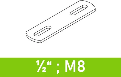Produktbild von Steg für Bügelschrauben 1/2" (21,3 mm) - M8