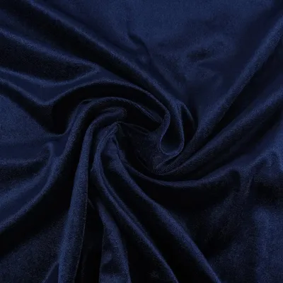 Produktbild von Bekleidungsstoff Meterware Stretch Samt ein dunkelblau