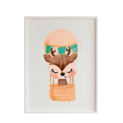 Image de Image Crochetts Coloré 33 x 43 x 2 cm Cerf