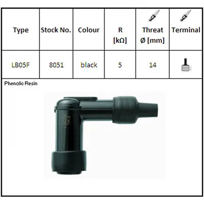 Produktbild von NGK Zündkerzenstecker LB05F für