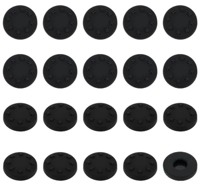 Image de Cache-boutons - 20 pièces - Pour boutons de 16 à 20 mm - Noir
