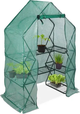Produktbild von Famanu Foliengewächshaus Begehbar - 195 x 138 x 72 cm - Faltbar - Balkon & Garten