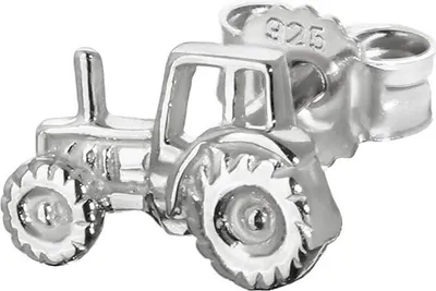 Produktbild von Einzel Traktor Zugmaschine 925er Silber Ohrstecker 8*5mm Ohrring rhodiniert
