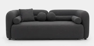 Zdjęcie produktu dla Nowoczesna, trójmiejscowa sofa obita tkaniną boucle, idealna do salonu