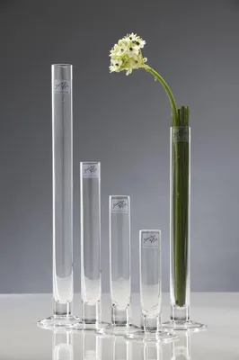 Produktbild von 5er Set Reagenzglas Vasen SOLIFLEUR mit Fuss 15-40cm Alle Größen Sandra Rich