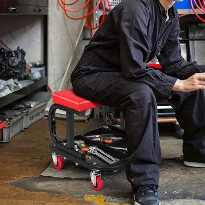Produktbild von Rollbarer Werkstattwagen mit Werkzeugablage, Tragkraft 150 kg